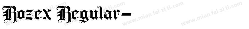 Rozex Regular字体转换